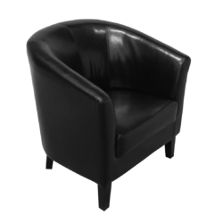 Black bucket chair -Areeka Event Rentals
