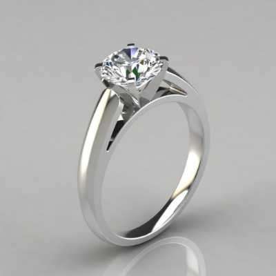 "Cathedral Round Cut Solitaire Moissanite Engagement Ring  " Profile Picture