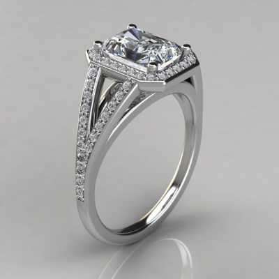 "Split Shank Floating Radiant Cut Moissanite Engagement Ring " Profile Picture