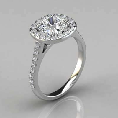 "Floating Halo Cushion Cut Moissanite Gold Engagement Ring " Profile Picture
