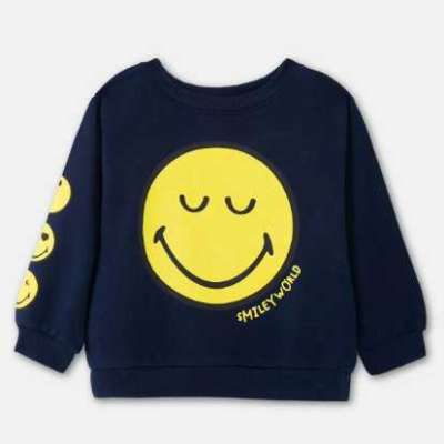 Triple Smiles SmileyWorld® (Navy Blue) Sweatshirt Profile Picture