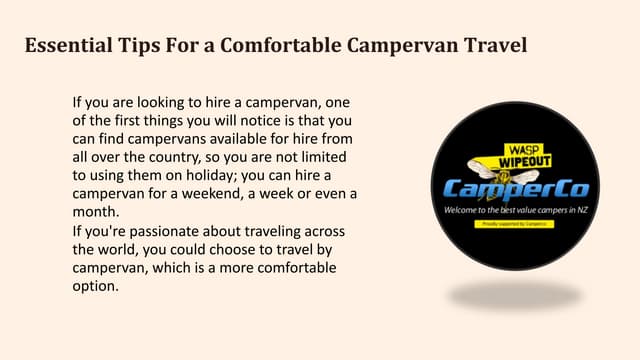 Essential Tips For a Comfortable Campervan Travel 2.pptx