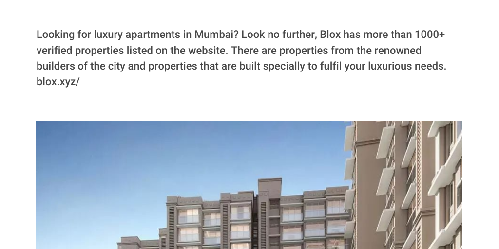 Luxury Apartments in Mumbai - Infogram