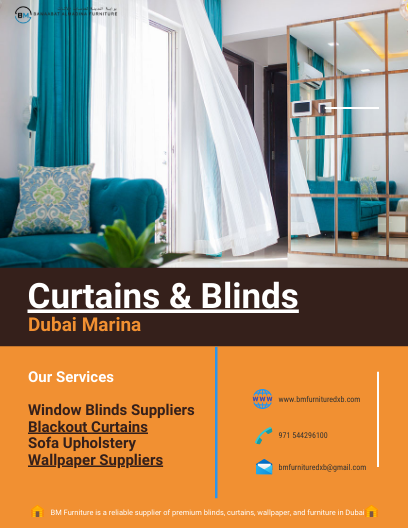 Stylish Blackout Curtains for Dubai Marina Living - by BM Furniture DXB [Infographic]