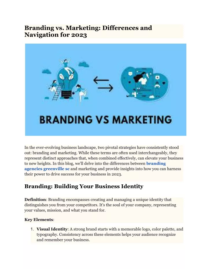 PPT - Branding vs. Marketing_ Differences and Navigation for 2023 PowerPoint Presentation - ID:12486360