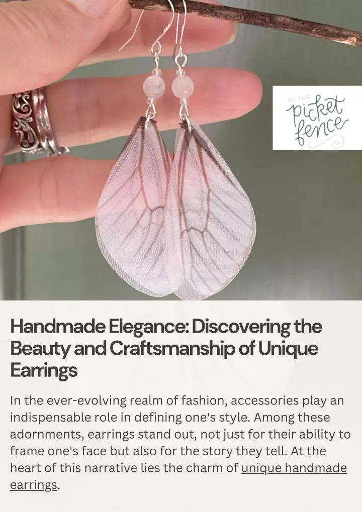 PPT - Handmade Elegance Discovering the Beauty and Craftsmanship of Unique Earrings PowerPoint Presentation - ID:12801305