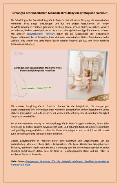 Professionelle Fotoshootings für Ihr Baby Babyfotografie Frankfurt | PDF