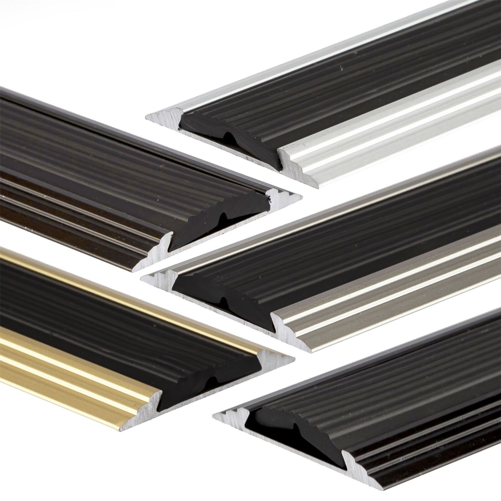 50mm Anodised Aluminium Anti Non Slip Door Bar Edge Trim Threshold Profile - Floor Safety Store