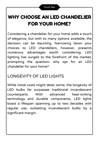 WHY CHOOSE AN LED CHANDELIER FOR YOUR HOME