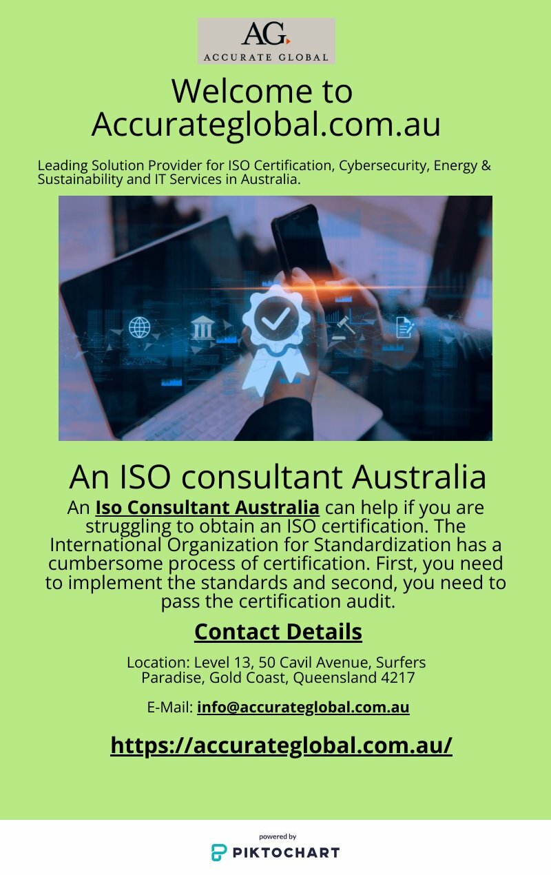 Accurate Global - An ISO consultant Australia | Piktochart Visual Editor