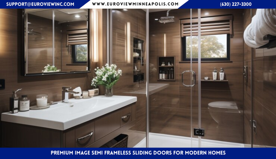 Premium Image Semi Frameless Sliding Doors for Modern Homes