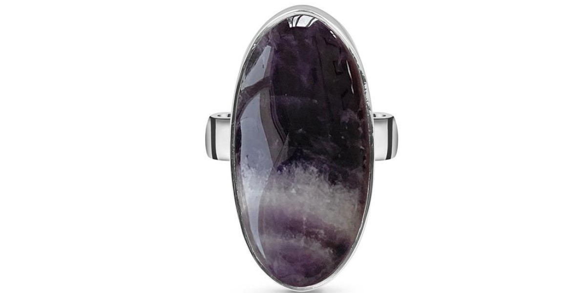 Glow Up Your Style:  Amethyst Lace Agate Ring for Modern Royalty