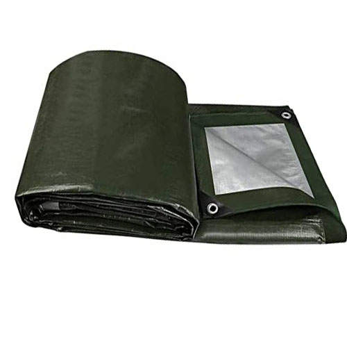 Green And Silver Tarpaulin 270gsm Heavy Duty Waterproof Ground Sheet Cover Tarpaulins - Uk Tarps