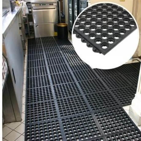 Heavy Duty Interlocking Matting for Workshop and Garage - Rubber Flooring Uk